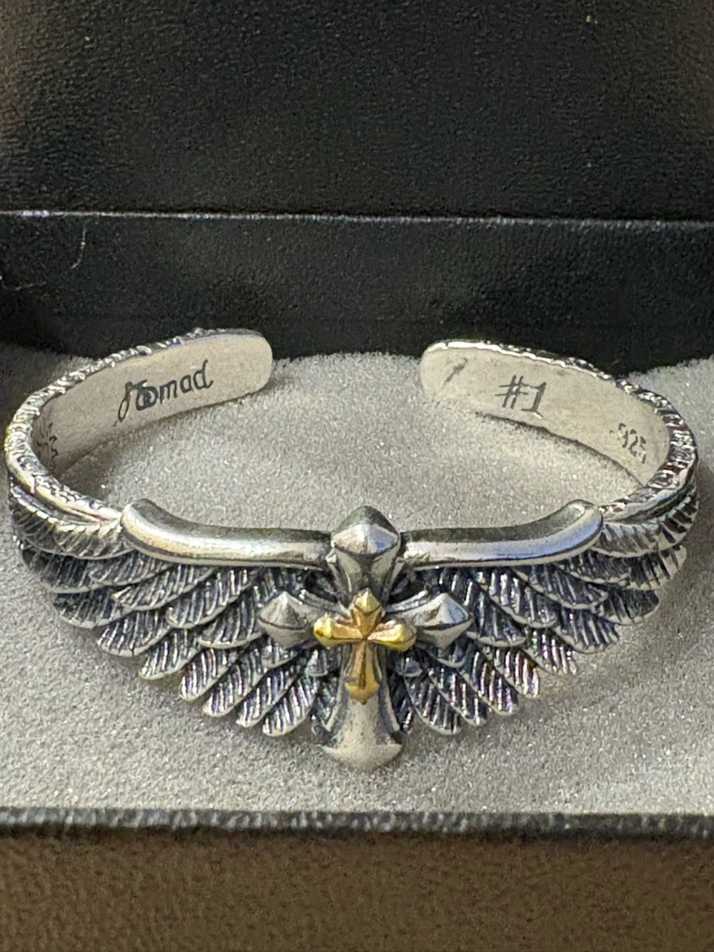 Steampunk boho silver “Nomad” bracelet